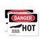 Signmission Hot Surface Sign, 7 in H x 10 in W, Plastic, Hot OS-2PACK-DS-P-710-L-1357 - alternate 1